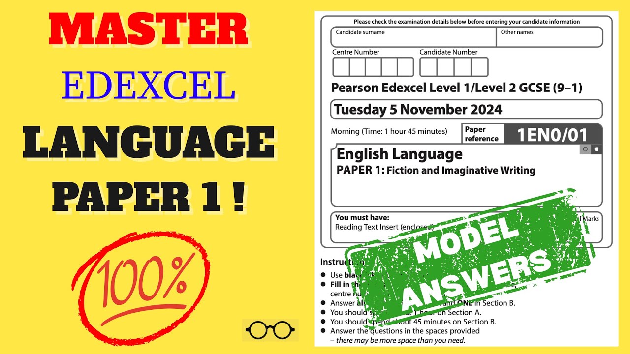 Экзаменационный лист EDEXCEL по английскому языку, часть 1 | Полное разбор и примеры ответов!