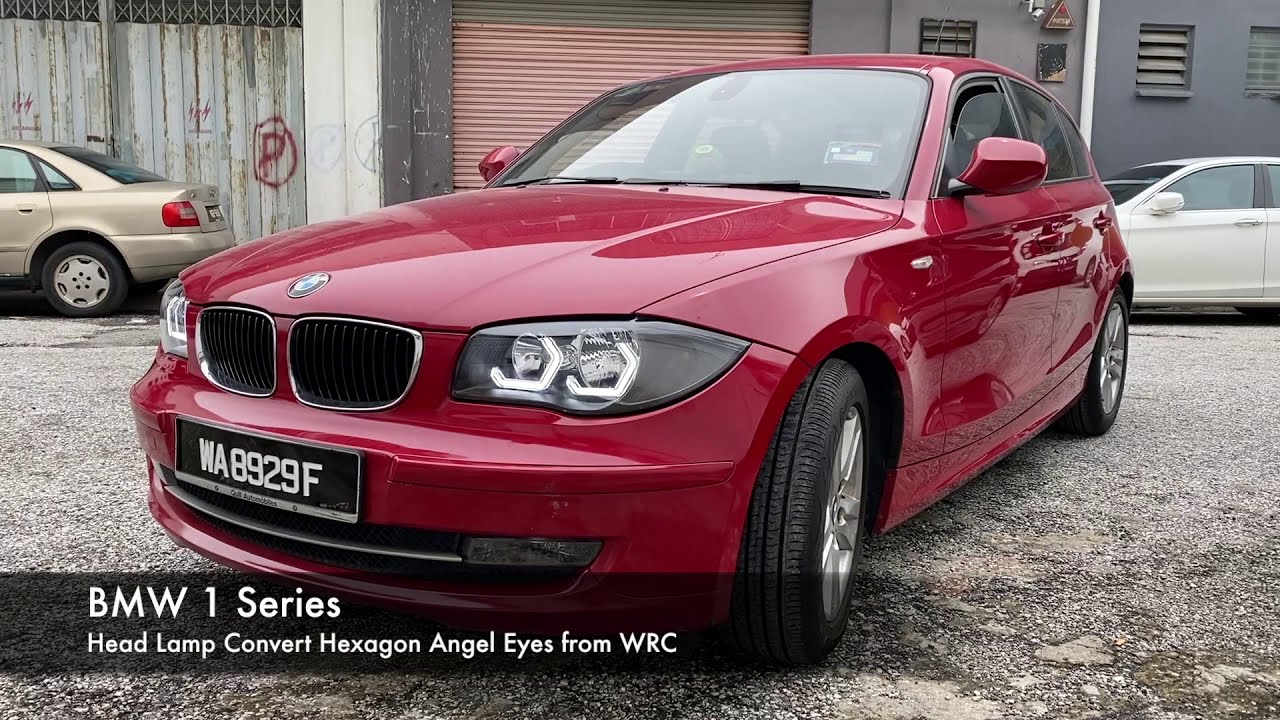 BMW 1 Series Head Lamp Convert Hexagon Angel Eyes with Daylight