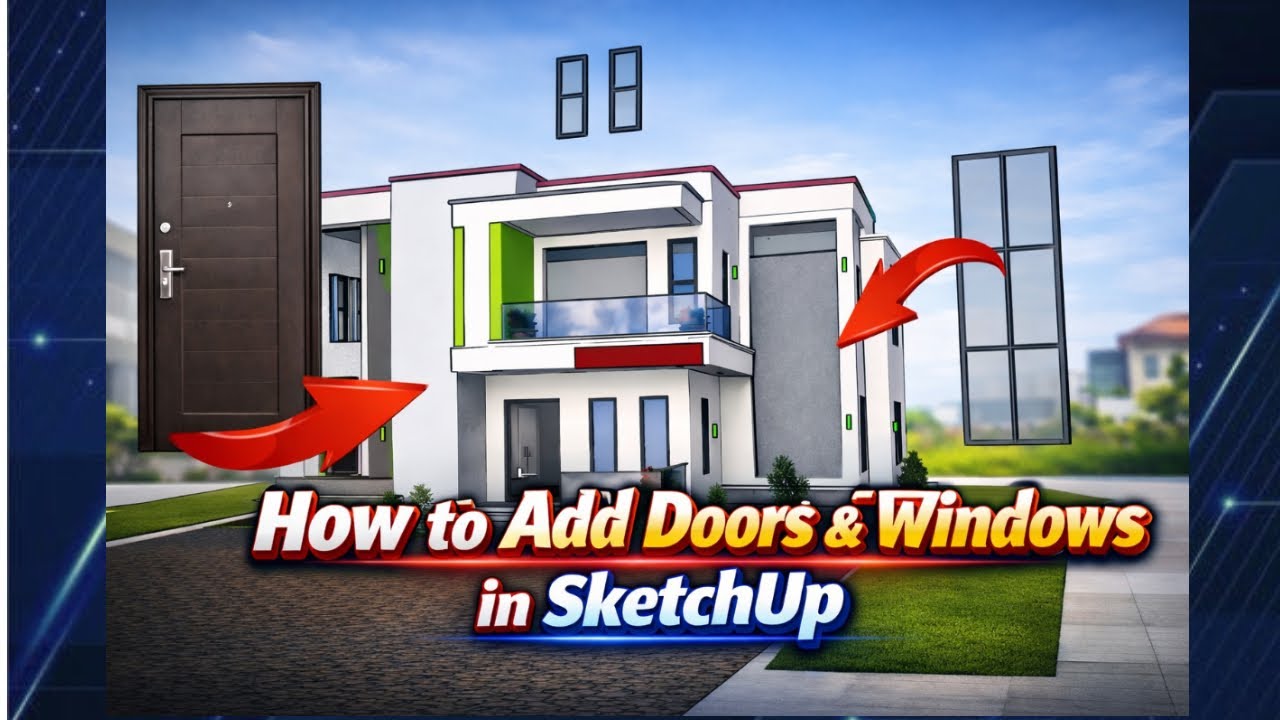 Sketchup Tutorial - Adding Doors And Windows |Secrets Revealed!