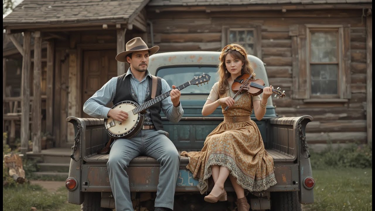 Timeless Country Folk Performance | Banjo and Fiddle Music by a Vintage Truck Cabin