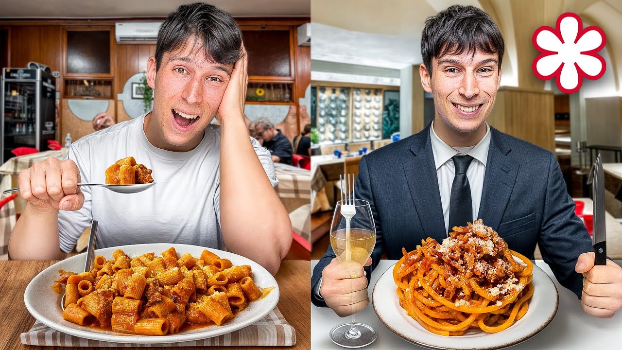 AMATRICIANA in TRATTORIA Vs 1 STELLA MICHELIN a ROMA