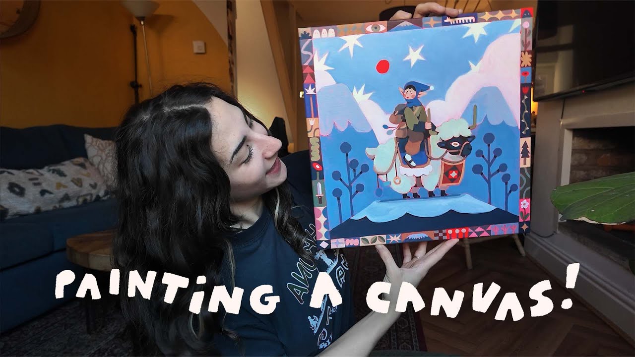 𖦹 how painting traditionally is helping me grow as an illustrator (and a person) / canvas vlog