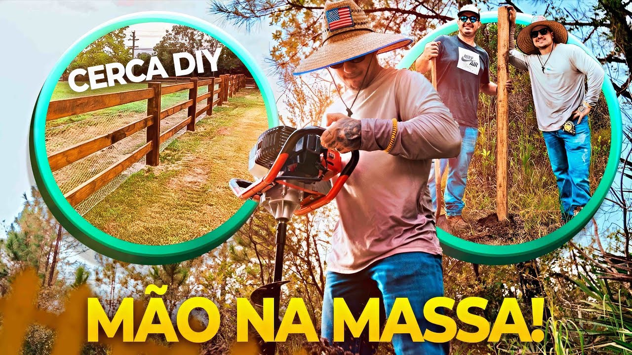 Começamos a CONSTRUÇÃO do RANCHO nos EUA! Cerca DIY