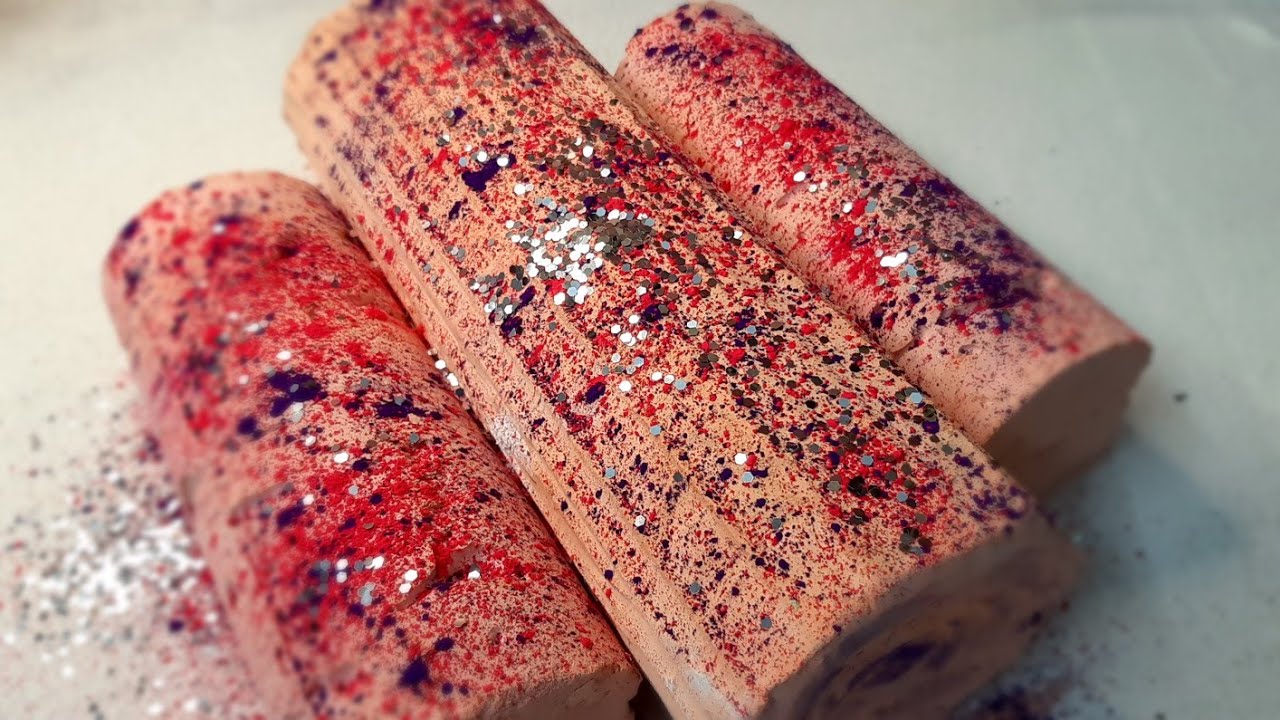 Gym Chalk Cylinders Crush//ASMR #reforms #cylinder #crumbles #crunchyasmr #asmrcrumbles #crumbling