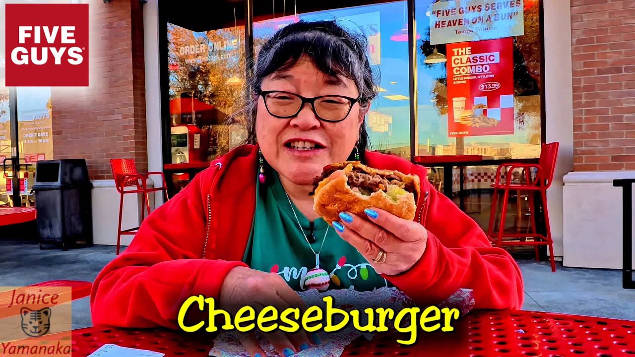 Regular Cheeseburger done "All the Way" at Five Guys 