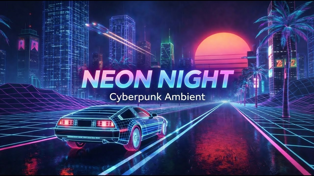Cyberpunk Night Drive 🌌 Neon Megacity | Futuristic Ambient Music