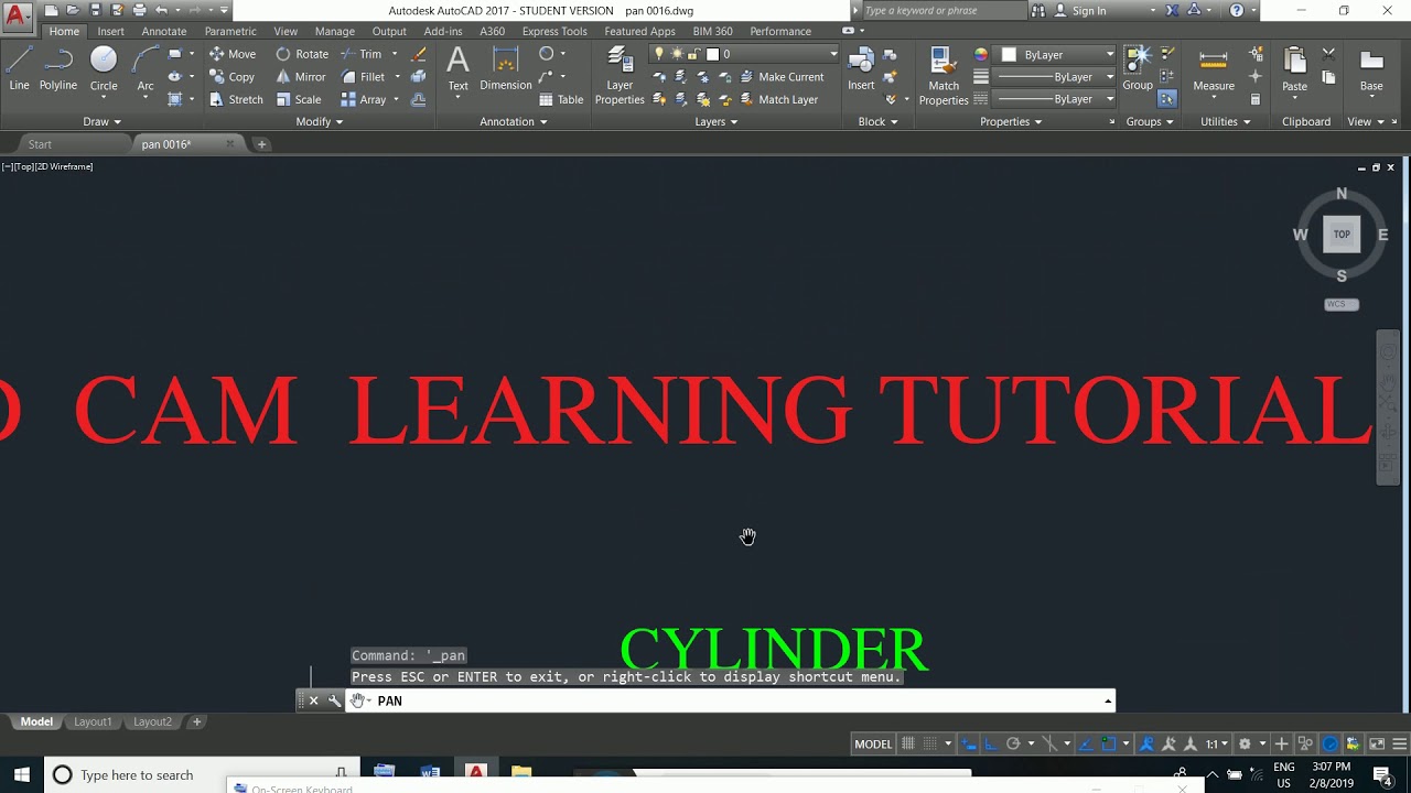 AutoCAD Pan Command Tutorial Complete   016
