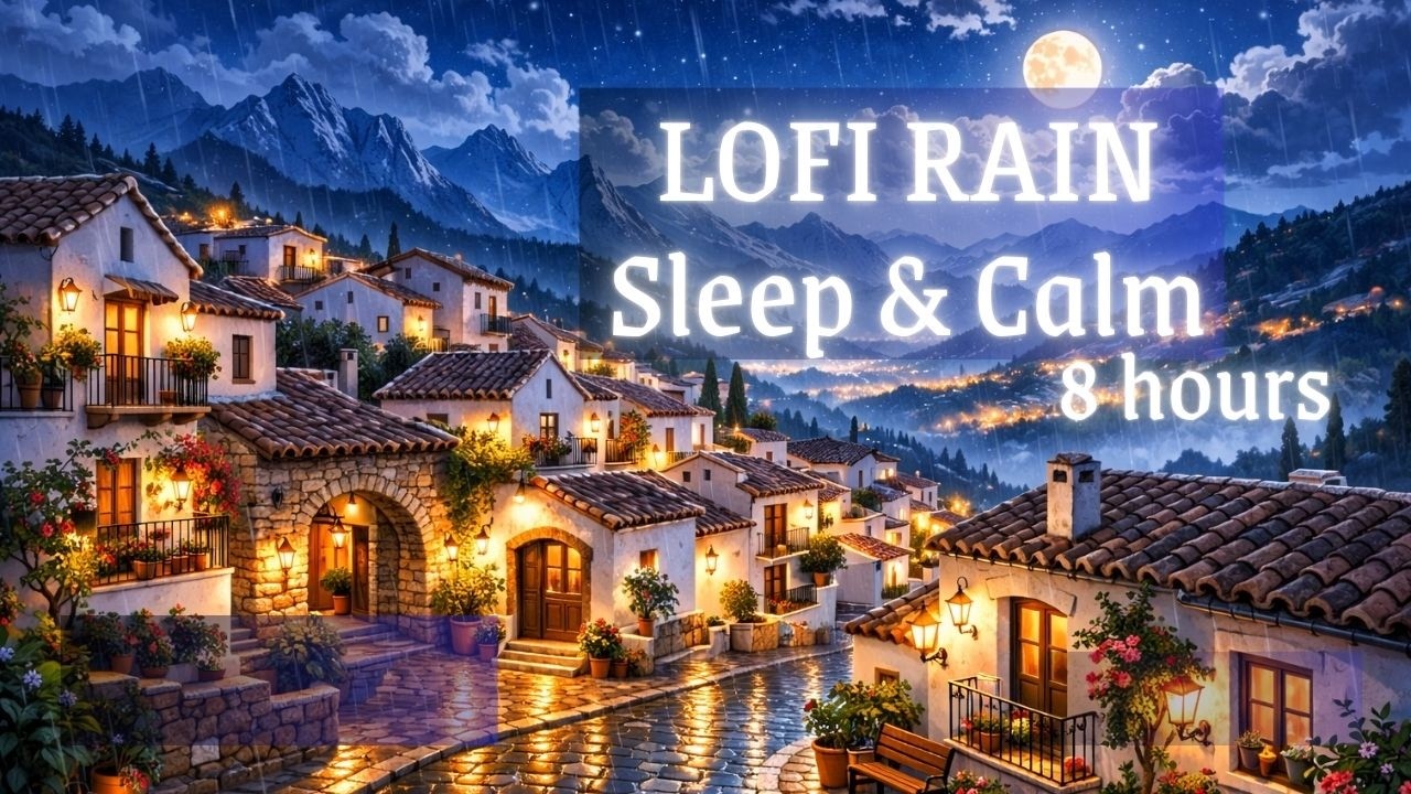 Lofi Rain Sounds for Sleep & Calm 🌧️ 8 Hours – 432Hz  | Ambient Instrumental Background Music