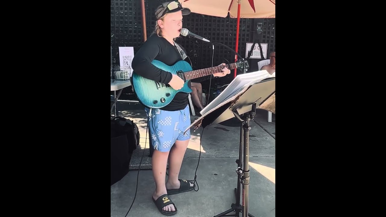 Home - Edward Sharpe and the Magnetic Zeroes cover by 9 year old at his first paid solo gig