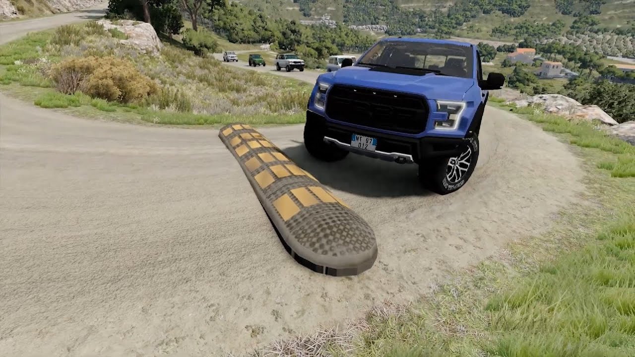 Mobil vs Speed bumps compilation #631 beamng drive Live 6