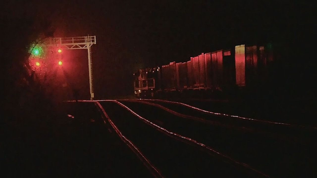 Late Night Freight Train in Country Victoria - Trains in Australia
