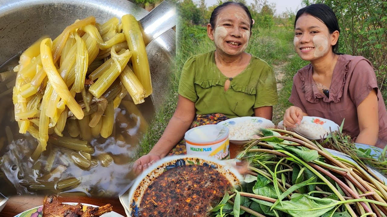 လယ်ကြွက်ကြော်နဲ့ကြာရိုးဟင်းချိုနဲ့ ချစ်ရတဲ့အမိုးနဲ့အတူထမင်းမြိန်မယ်😋Nutri-Meal Myanmar