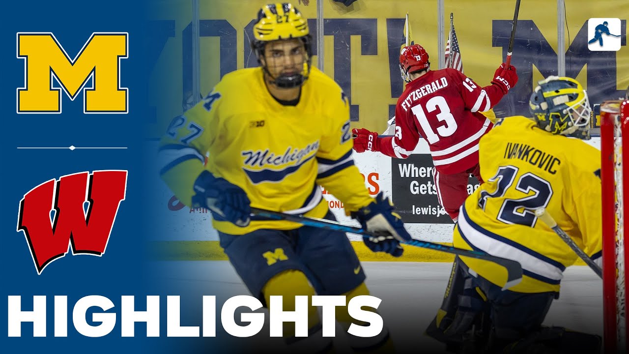 Michigan vs Wisconsin | NCAA College Hockey | Highlights - November 08, 2025