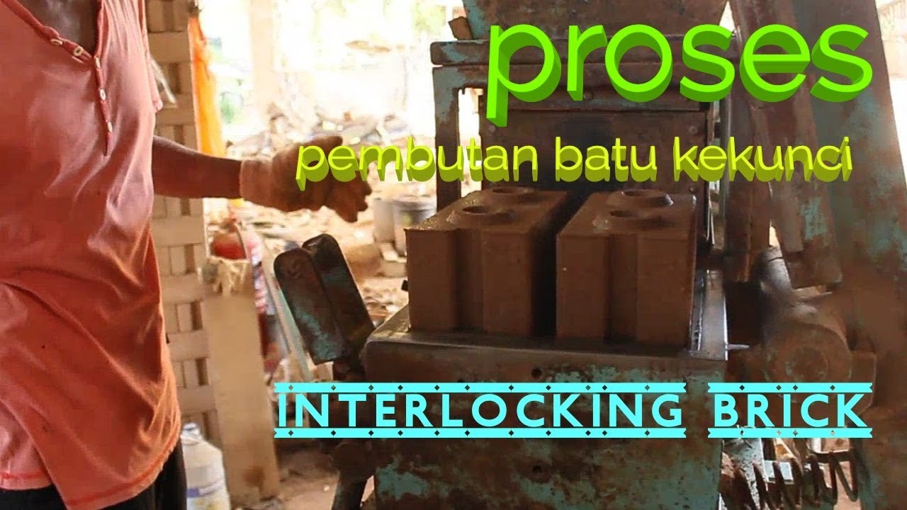 proses pencetakan batu #interlocking #brick