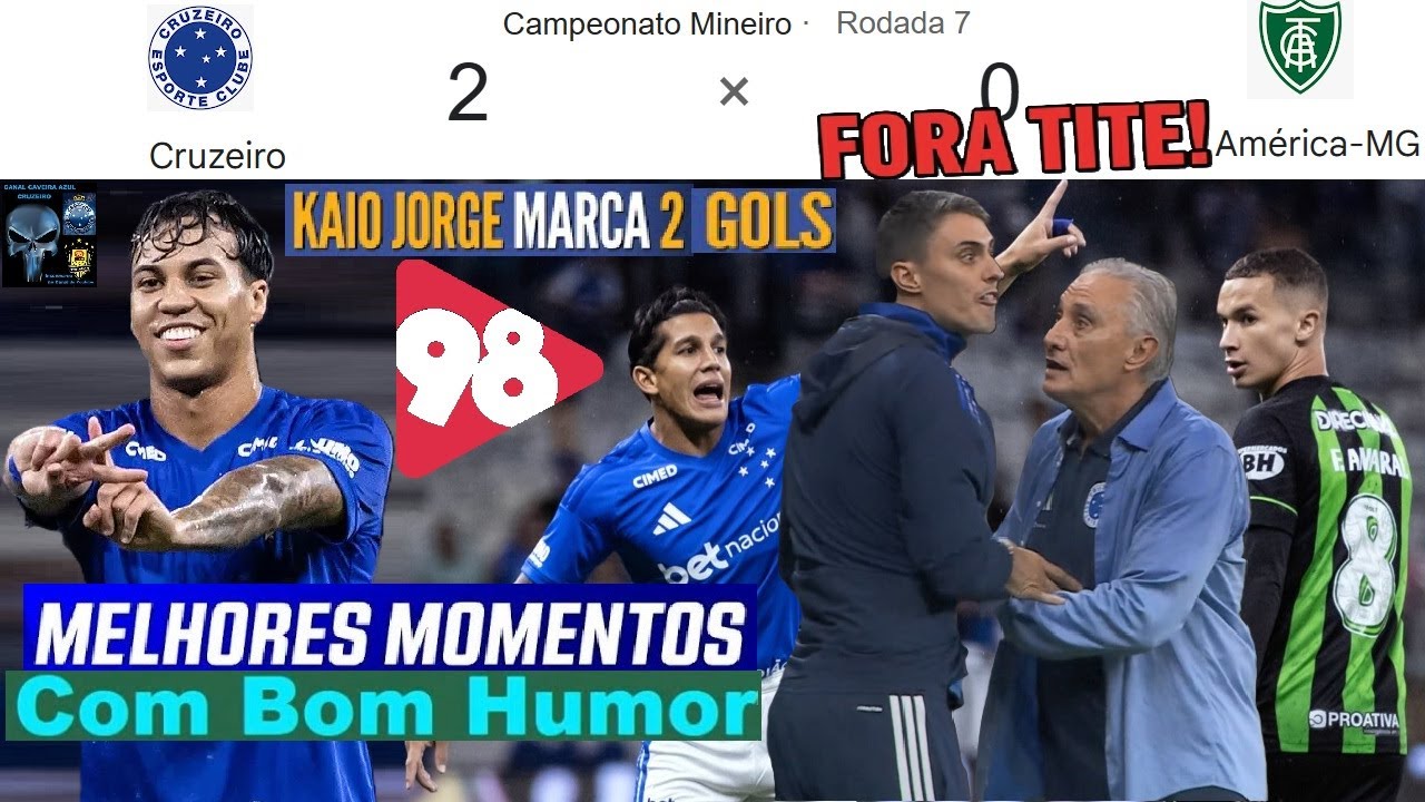 CRUZEIRO 2 X 0 AMÉRICA MG & Bom Humor  98 FM 🤪😂😂⚽ MELHORES MOMENTOS Mineiro 2026 7ª Rodada