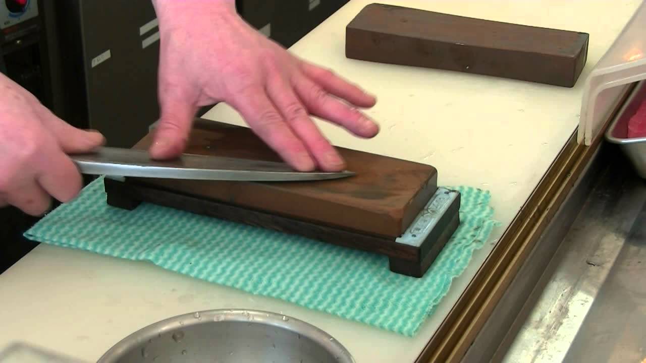 包丁の研ぎ方　Sushi Knife Sharpening