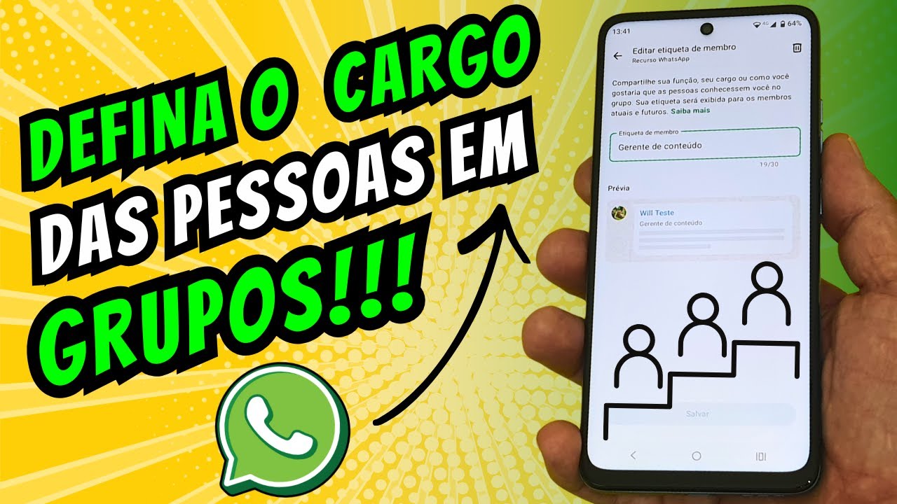 NOVA FUNÇÃO WHATSAPP! Defina o Cargo em GRUPO WHATSAPP com a Etiqueta de Membro (Controle TOTAL!)