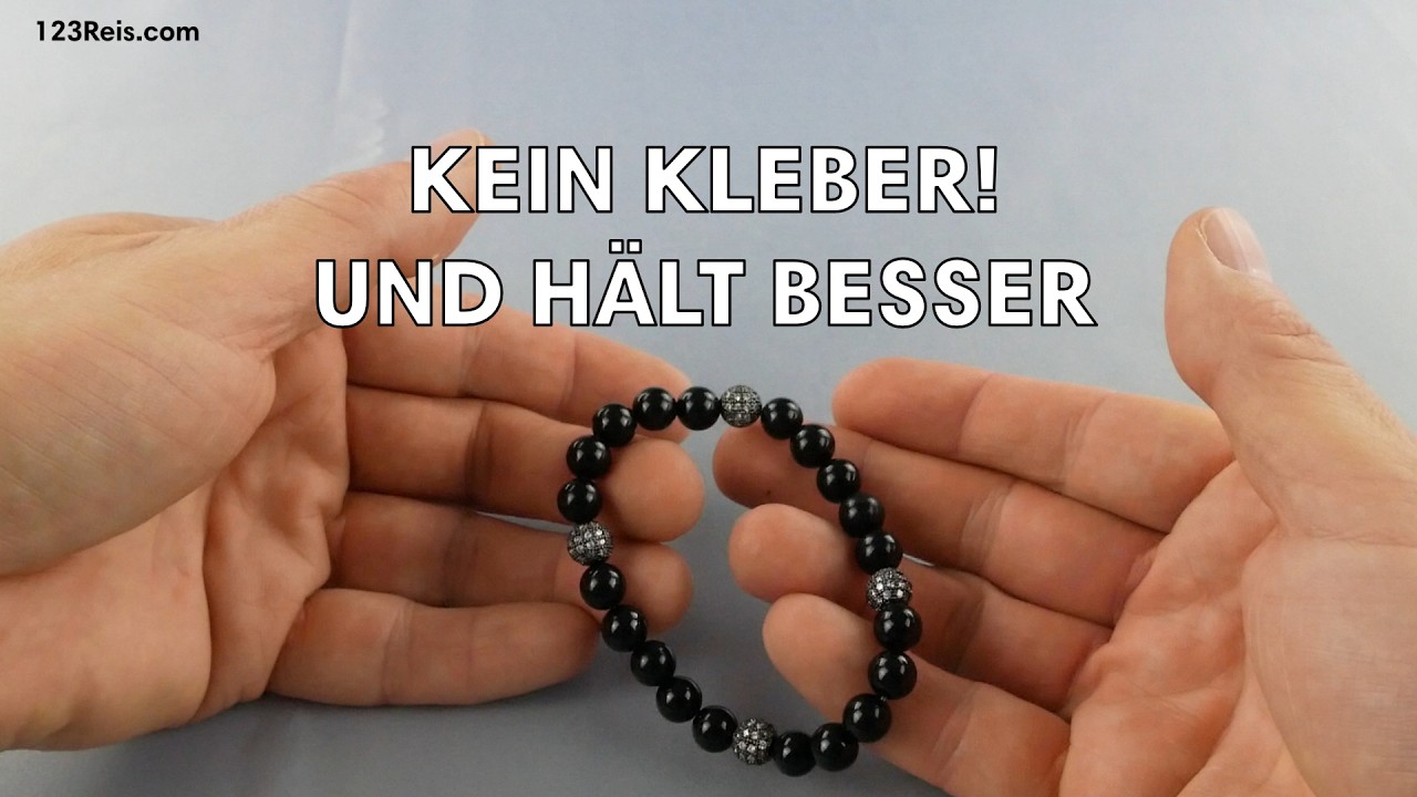 Einfacher und sicherer Knoten f&uuml;r elastisches Band &ndash; Verschluss Armband