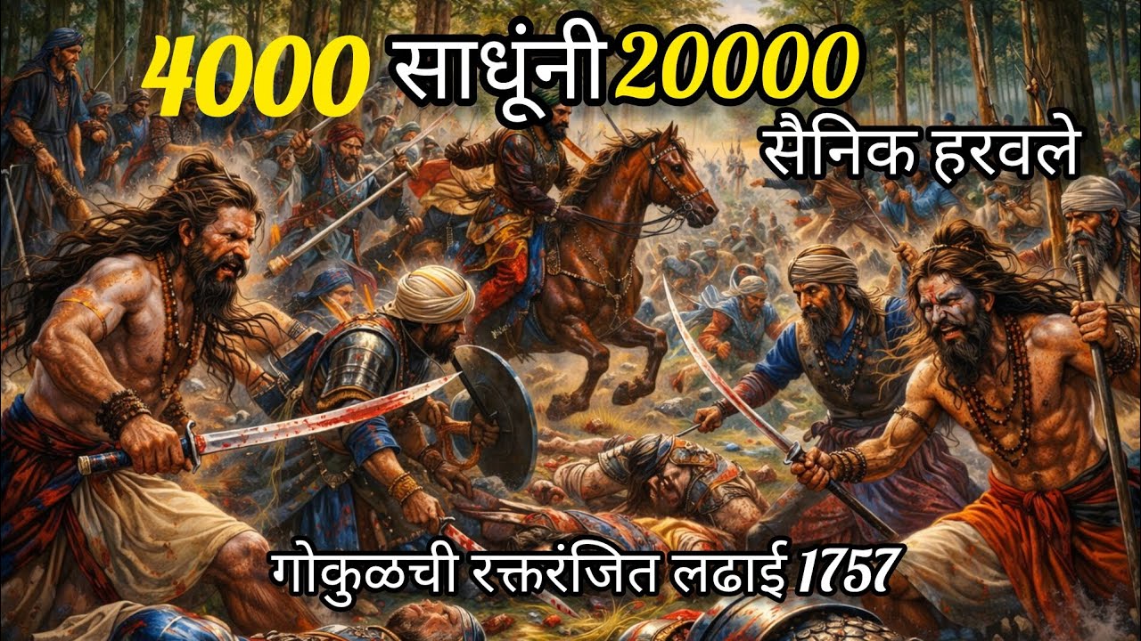 1757 गोकुळची रक्तरंजित लढाई | 4000 नागा साधूंनी 20,000 सैन्य रोखलं?