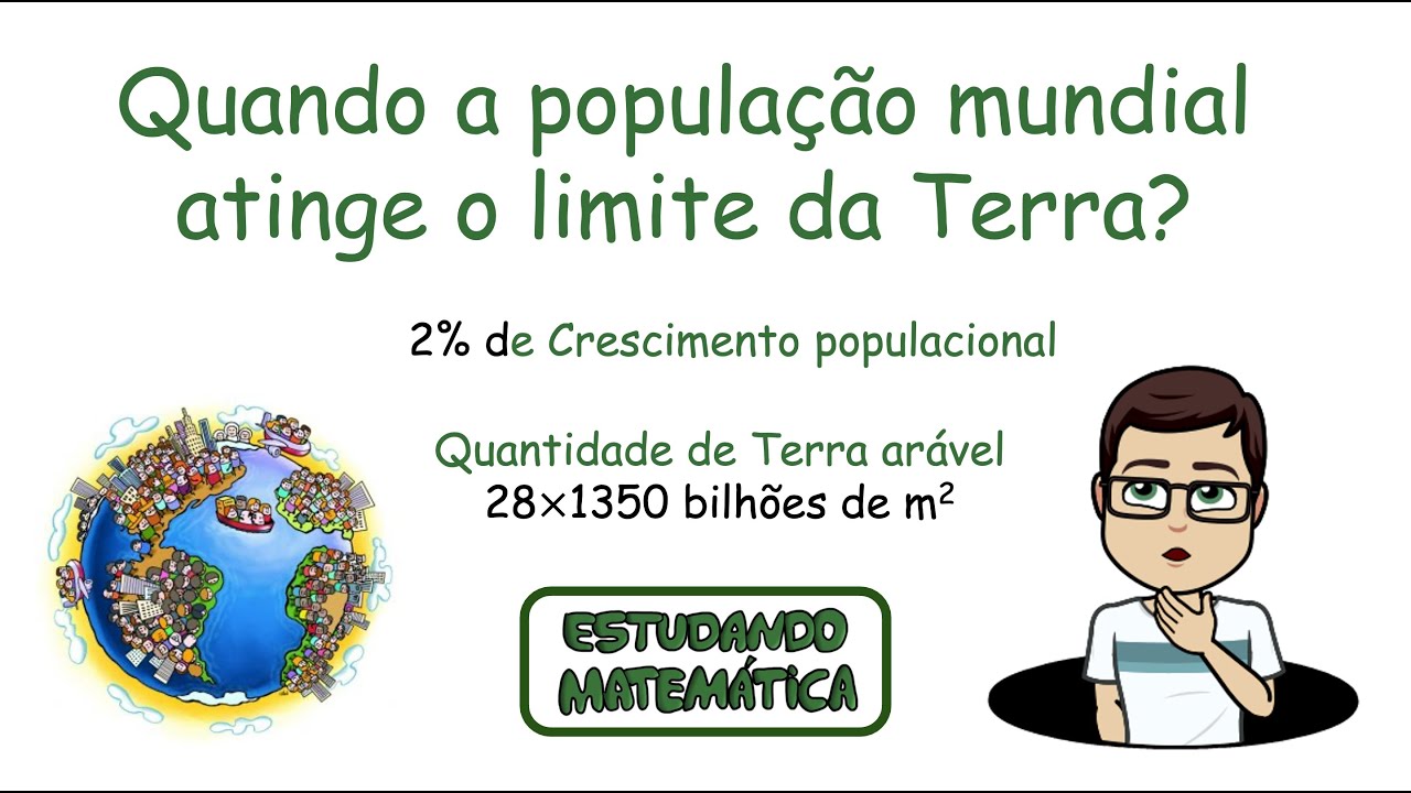 Quando a população mundial atinge o limite da Terra? - Crescimento Exponencial e Logaritmos