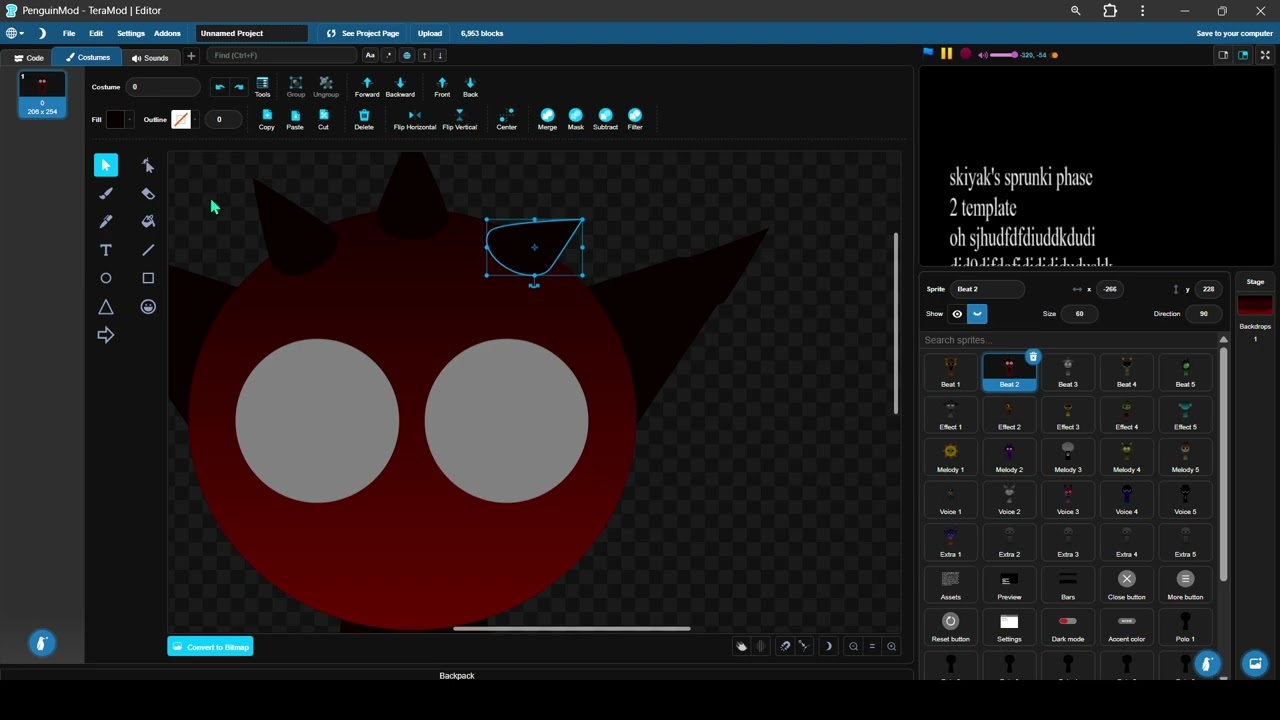 Making Sprunki 9-Shifted [Progres shown]