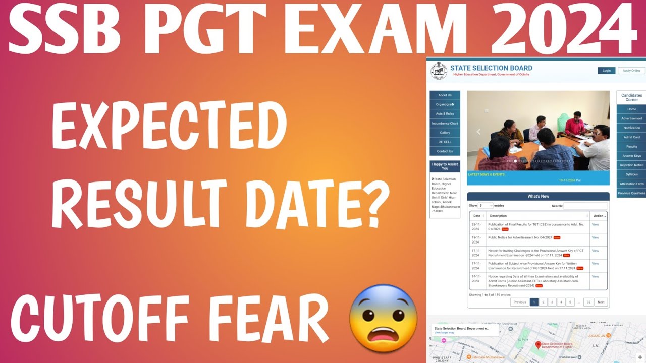 SSB PGT EXPECTED RESULT DATE 2024 || CUTOFF FEAR 😨 || SSB ODISHA
