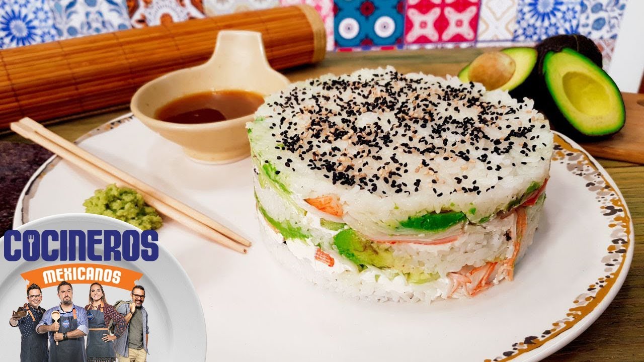 Receta: Pastel de sushi | Cocineros Mexicanos