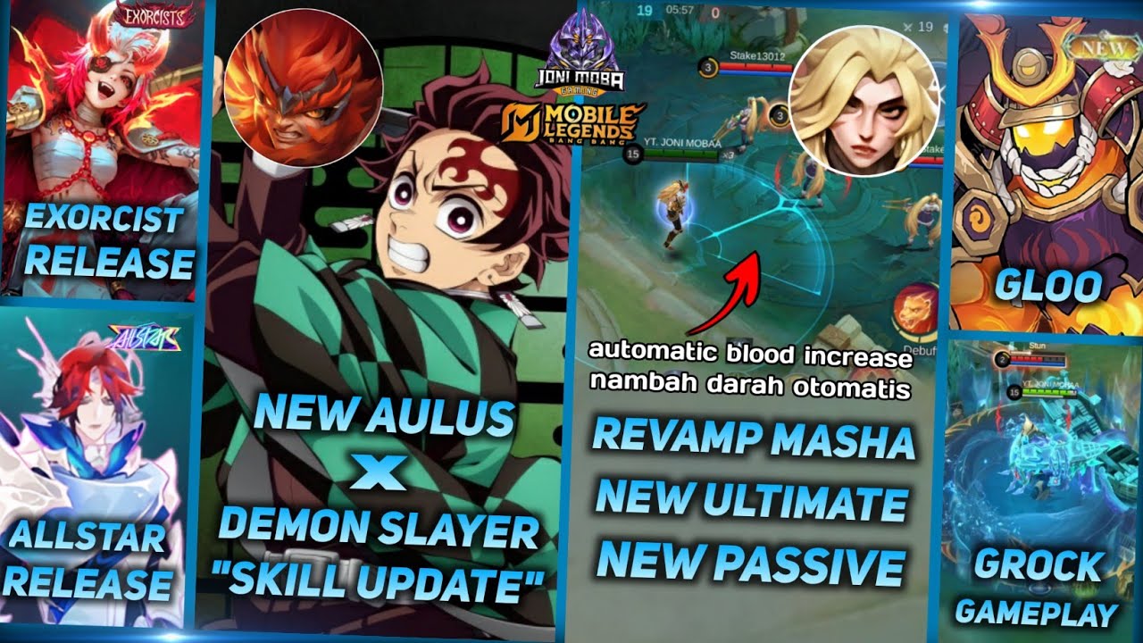 REVAMPED MASHA SKILL UPDATE, REVAMP AULUS X TANJIRO DEMON SLAYER, EXORCIST 3.0 RELEASE - MLBB UPDATE