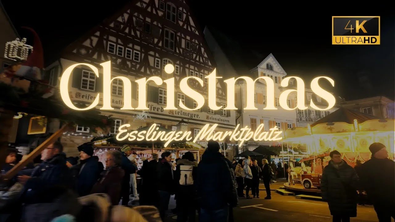 Esslingen Christmas Markt 4k 2024 #noel #gluhwein #stuttgart #cristmas #walking #city #cinematic #4k