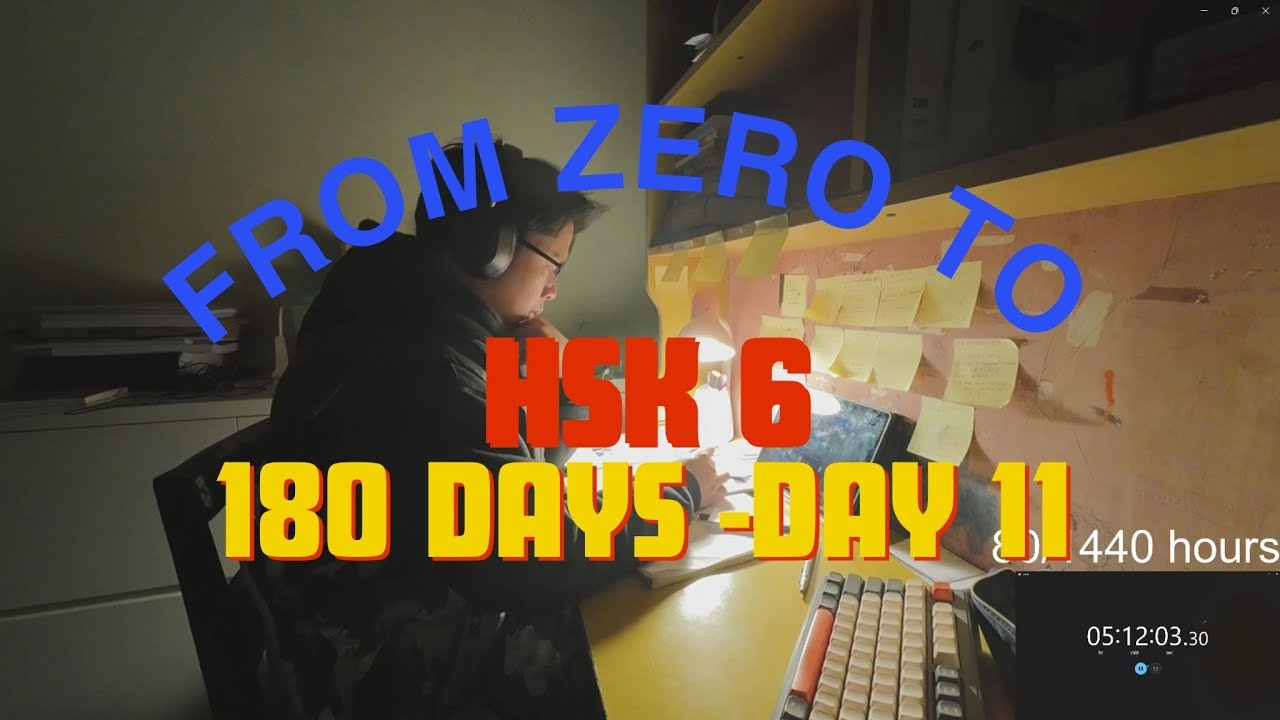 From Zero to HSK 6 in 180 days | 8 Hours Study With Me | Day 11