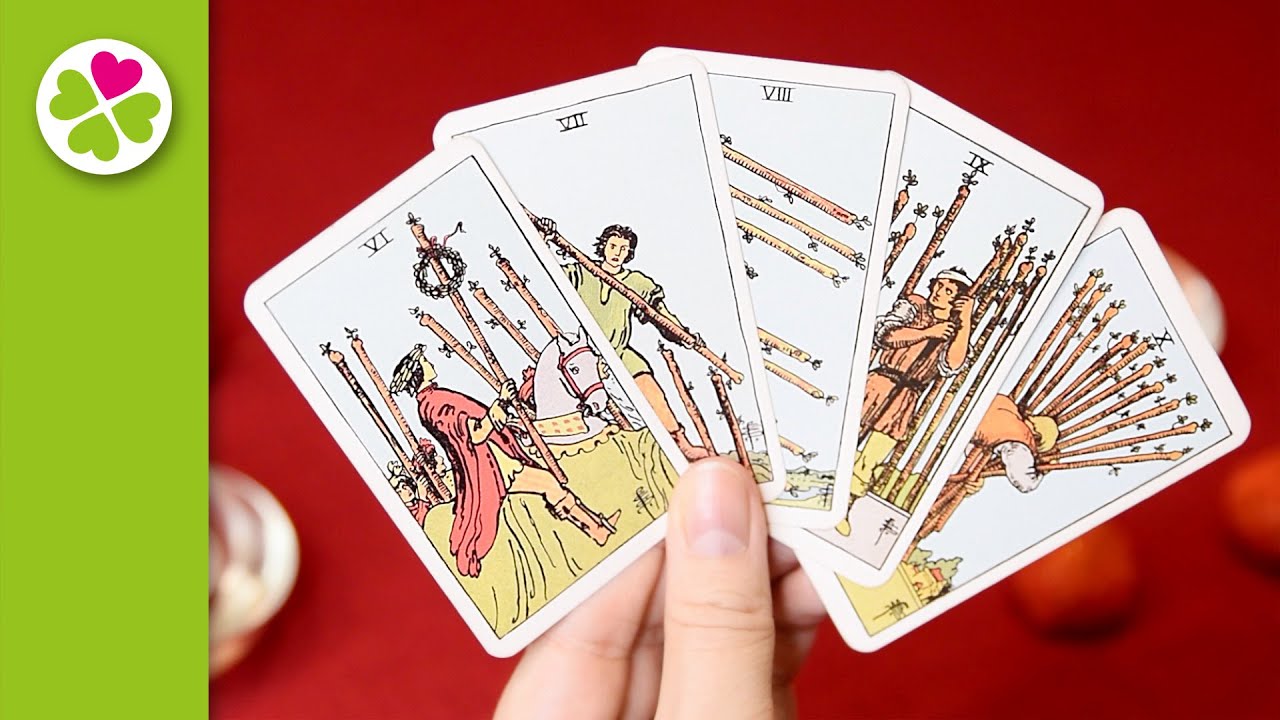 Tarot Kurs | 6 – 10 der Stäbe | Element Feuer (Teil 2/3)
