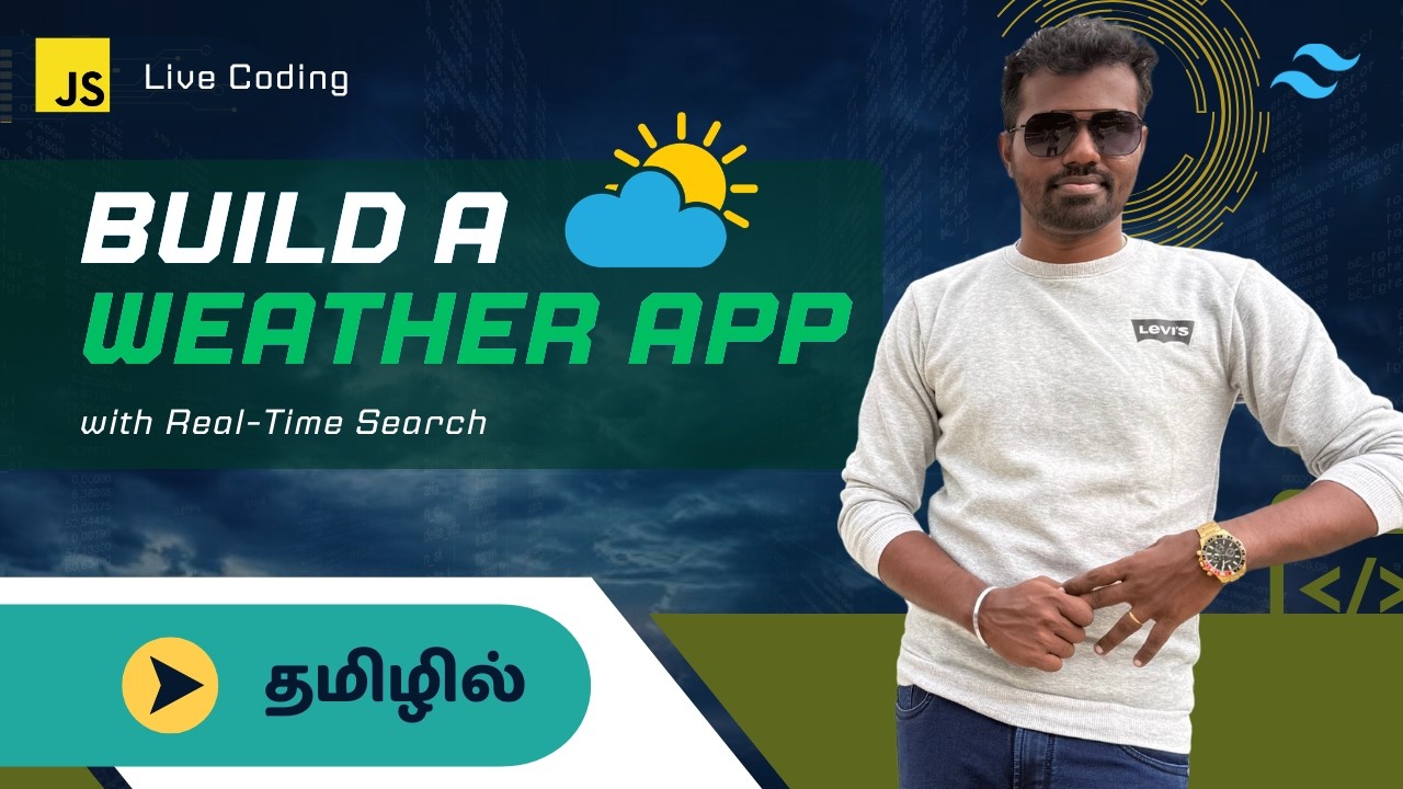 🔴Build a Weather App with Real-Time Search | Mastering Fetch API, Promises & LocalStorage