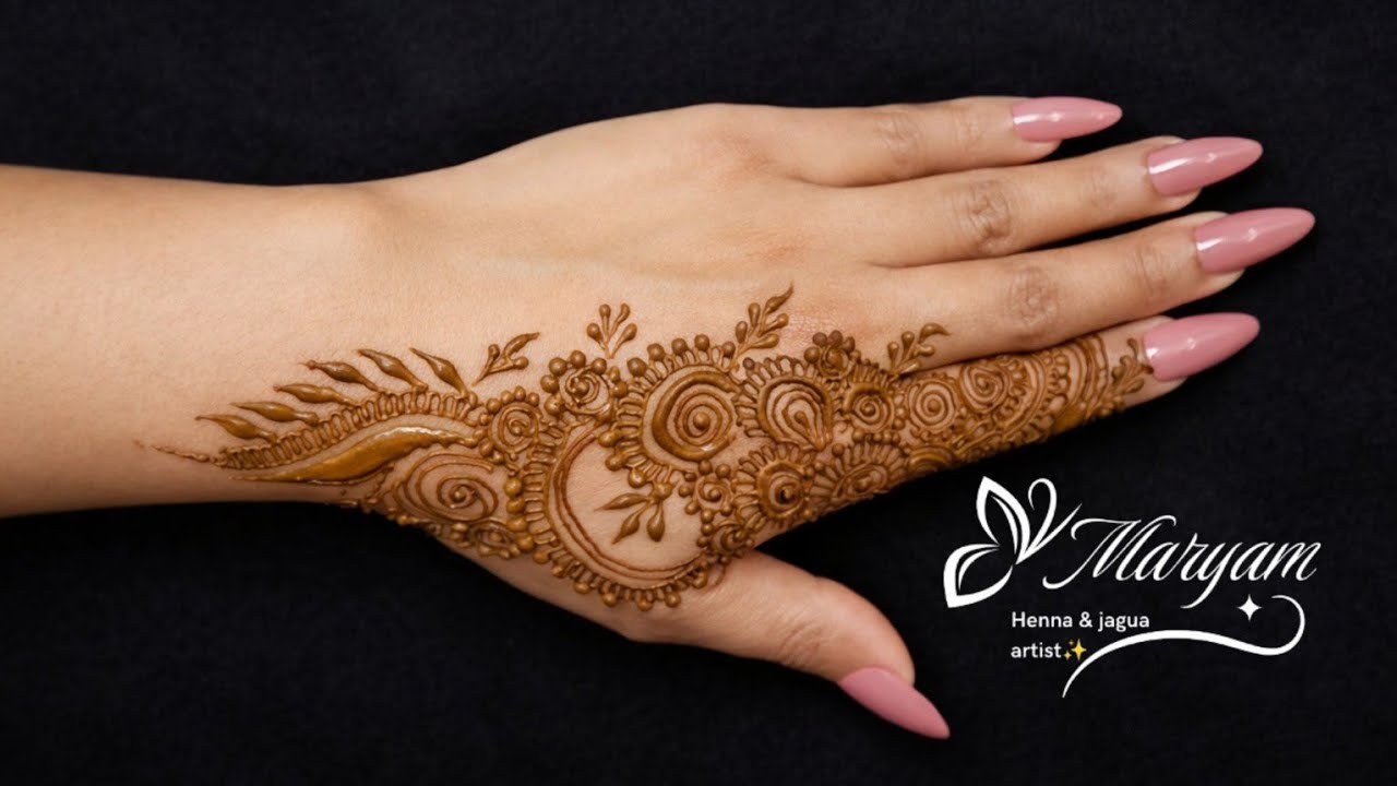 Beautiful Stylish Mehndi Design for back hand| Simple henna style| Eid Special Mehndi design
