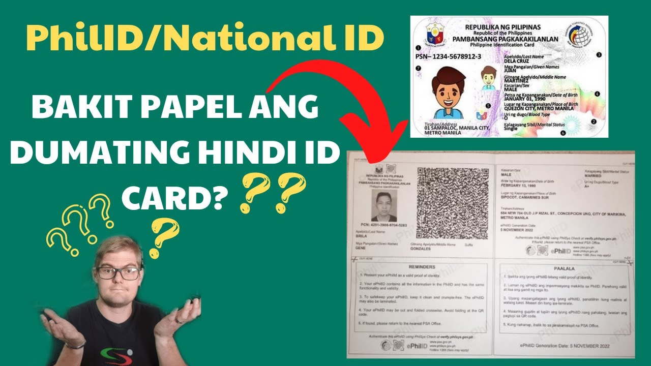 PhilID National ID BAKIT PAPEL ANG DUMATING IMBES NA CARD