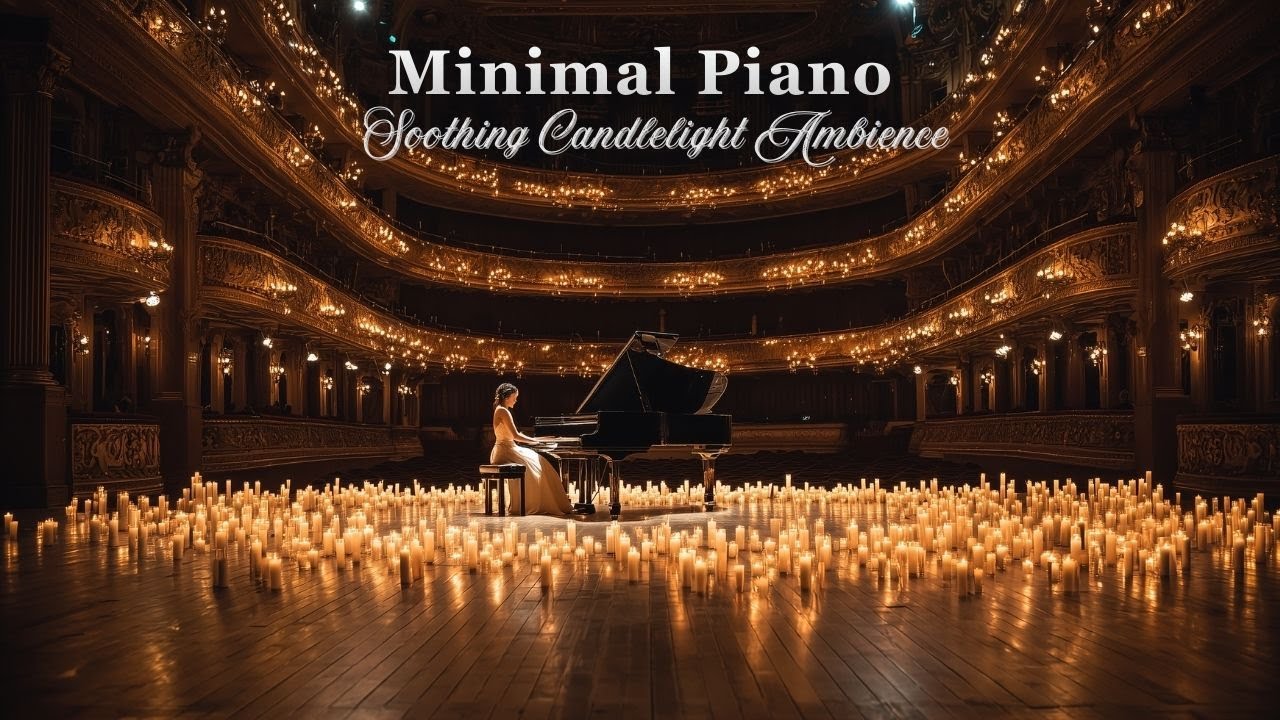 Soothing Minimal Piano 🎹 Candlelit Hall Ambience for Deep Relaxation