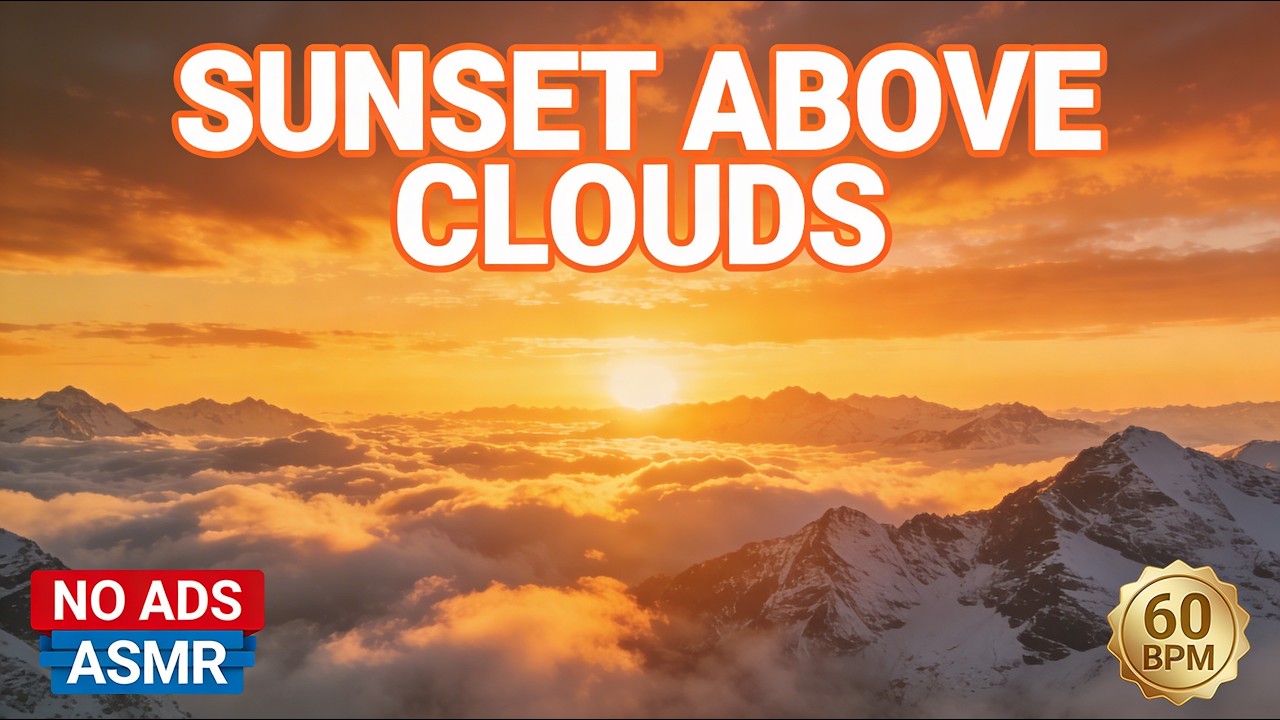 ASMR | Ambient Music for Sleep, Meditation & Relaxation - Peaceful Sunrise Over the Clouds | No Ads