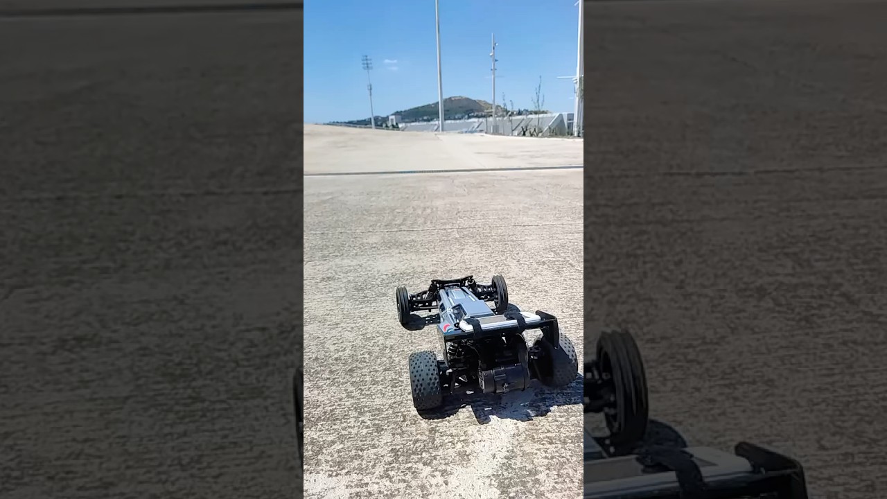 Tamiya Racing Fighter Buggy DT-03 with new brushless 3000kV motor and 60A ESC on 2s Li-Po battery