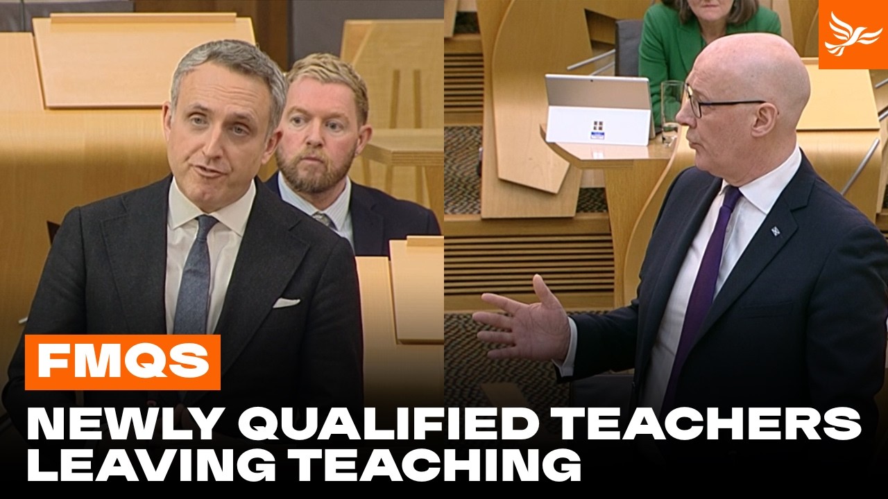 Alex Cole-Hamilton CHALLENGES John Swinney over 400 recent graduates leaving teaching last year