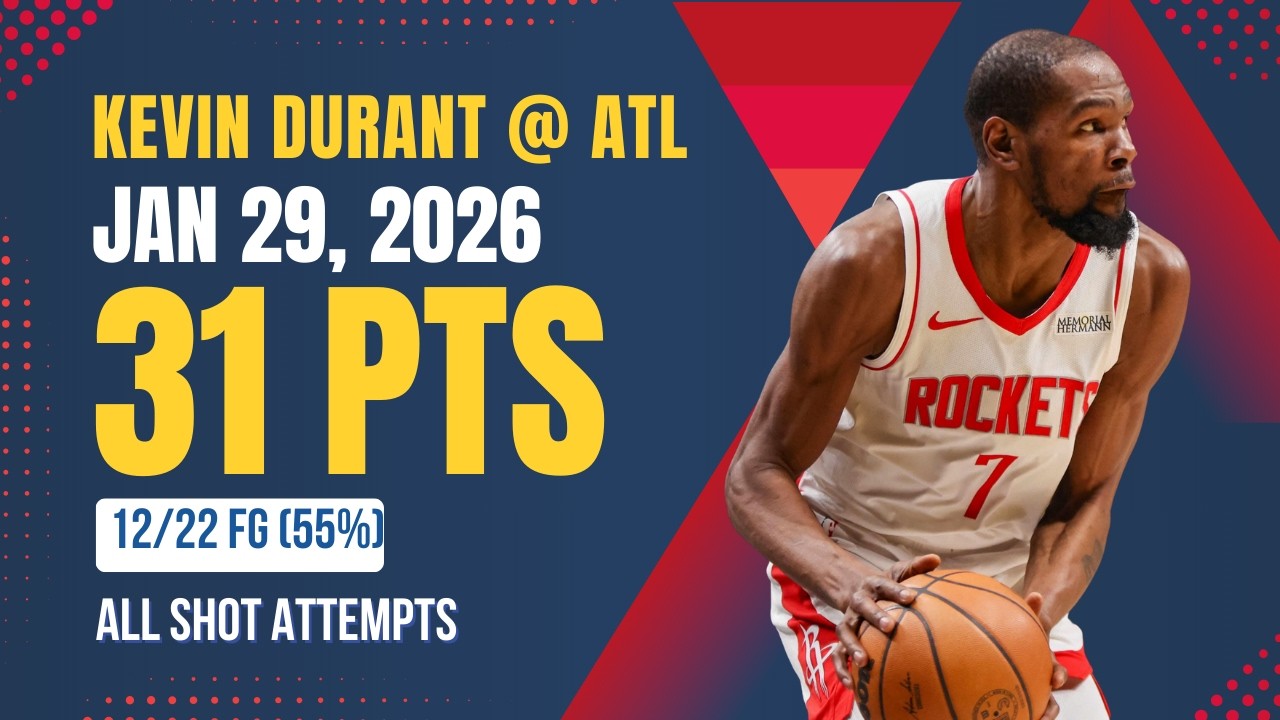 Kevin Durant 31 pts vs Atlanta Hawks  (Jan 29, 2026) | ALL Shot Attempts