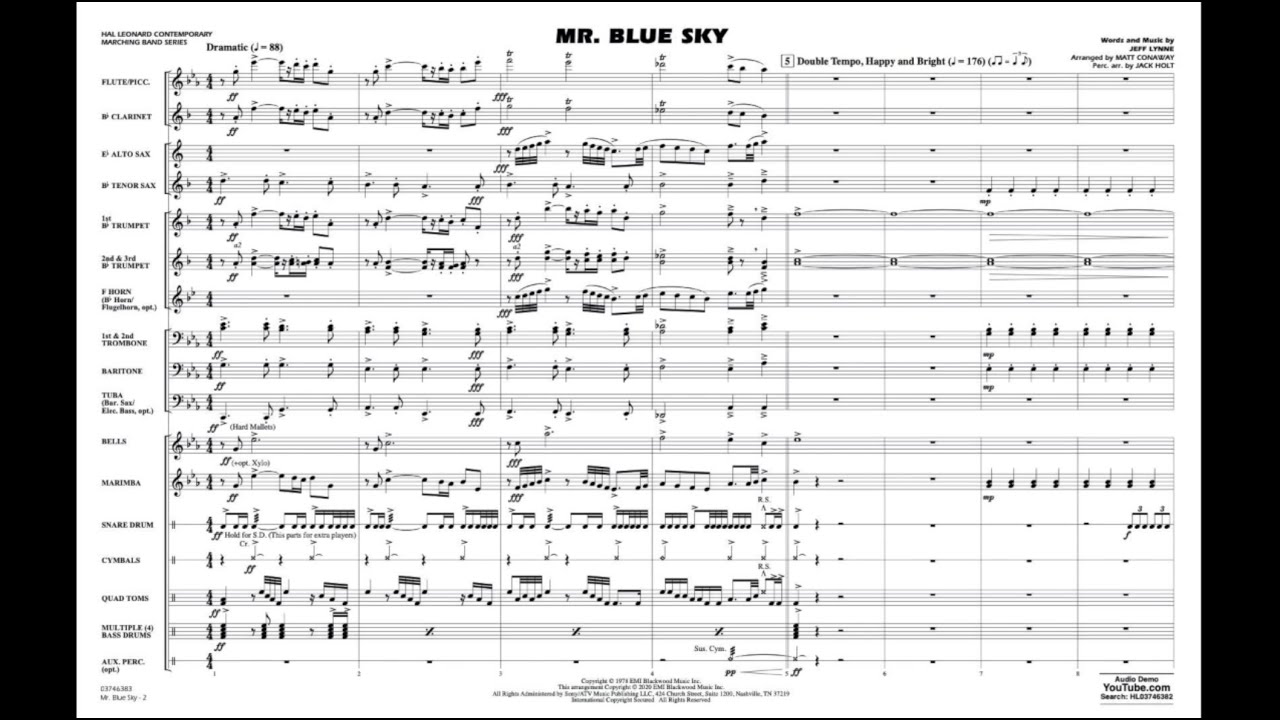 Mr. Blue Sky by Jeff Lynne/arranged by Matt Conaway