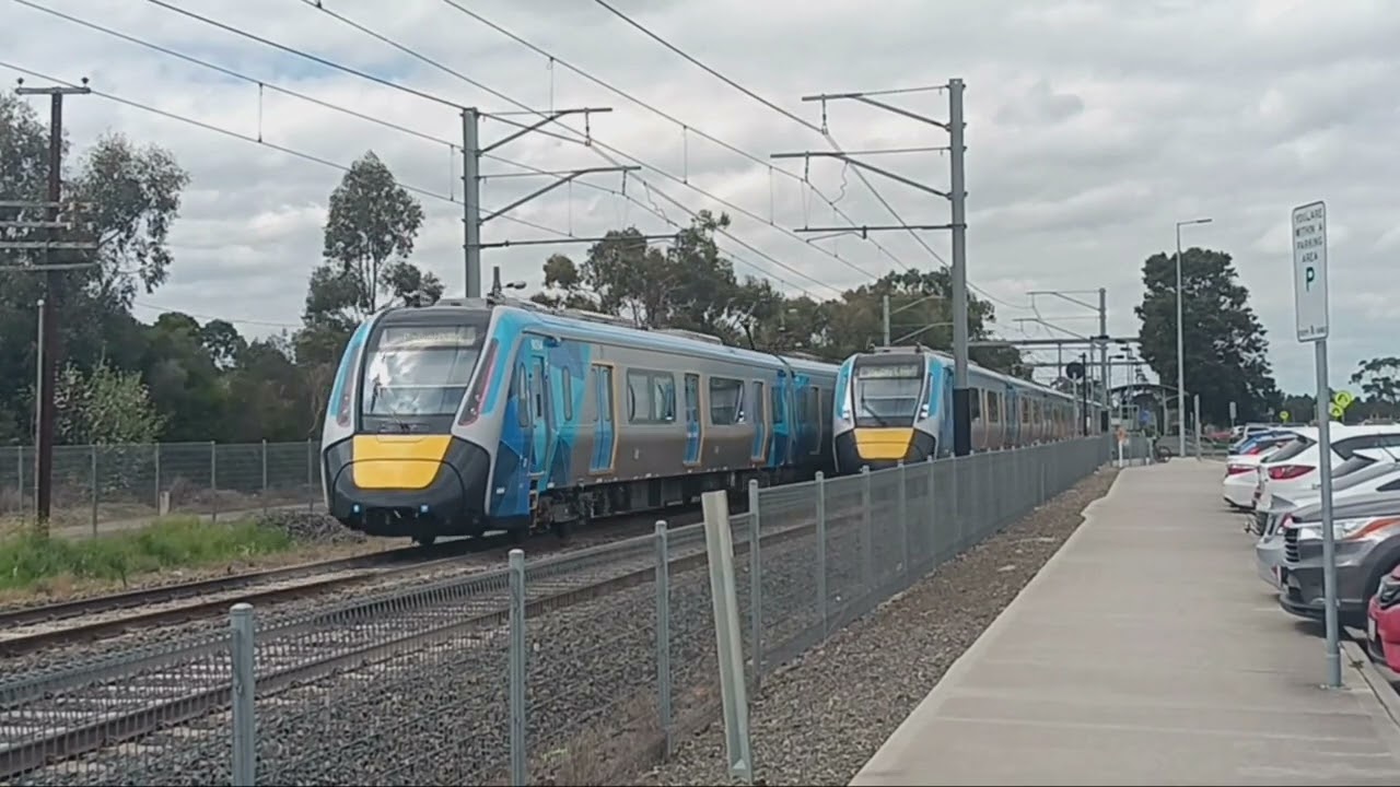 Trains at Officer train station Victoria Australia