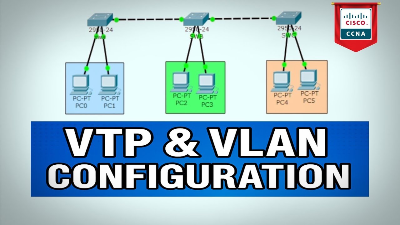 How to configure VTP (VLAN Trunking Protocol ) । step by step using Cisco packet tracer