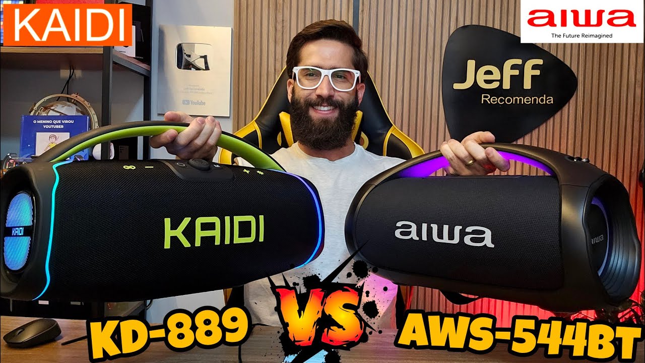 KAID BOOMBOX KD-889 300W Vs AIWA BOOMBOX AWS-544BT 220W: Qual é a melhor Caixa de som?