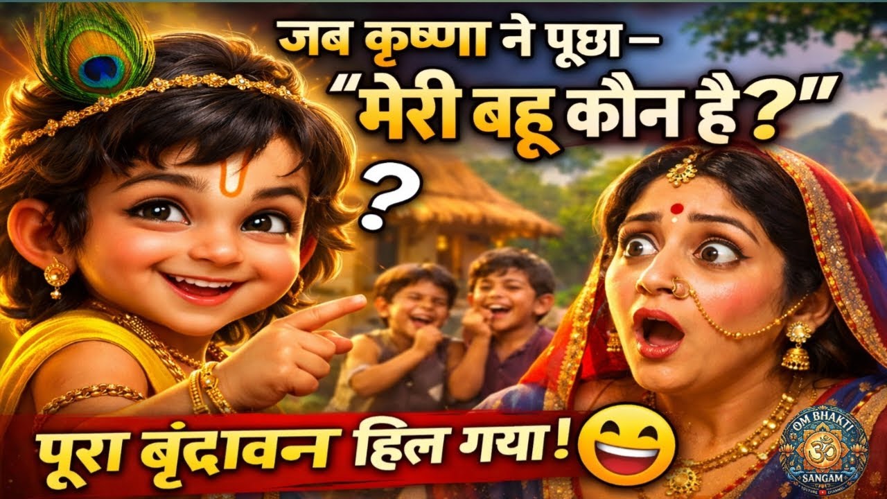 “जब कृष्ण ने पूछा – मेरी बहू कौन है? 😄 पूरा वृंदावन हिल गया