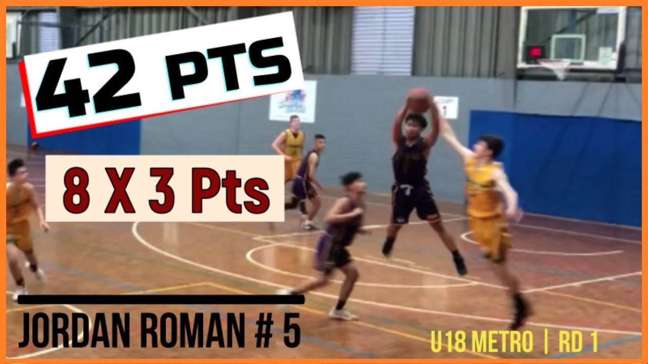 Basketball Game Highlights U18 RD1 [42 PTS - 8 x 3 PTS] | Vlog | Jordan Roman #5