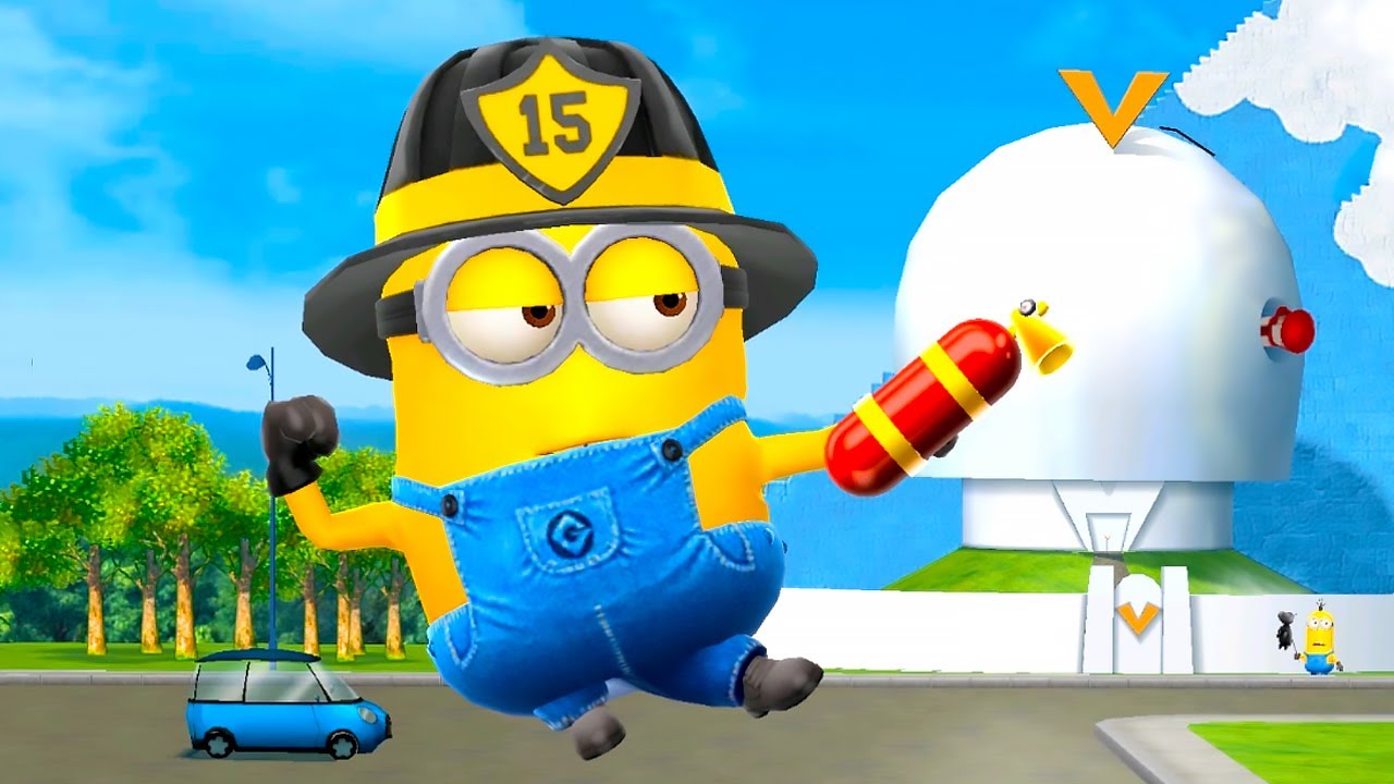 Firefighter Minion Jumps Over 180 obstacles lvl 374. Minion rush game