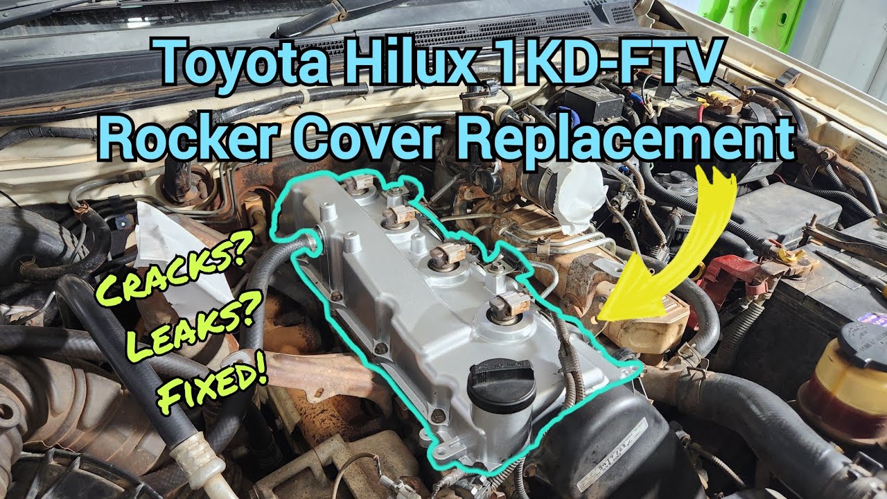 Руководство по замене крышки клапанного механизма Toyota Hilux/Vigo 1KD-FTV | Замените треснувшую...