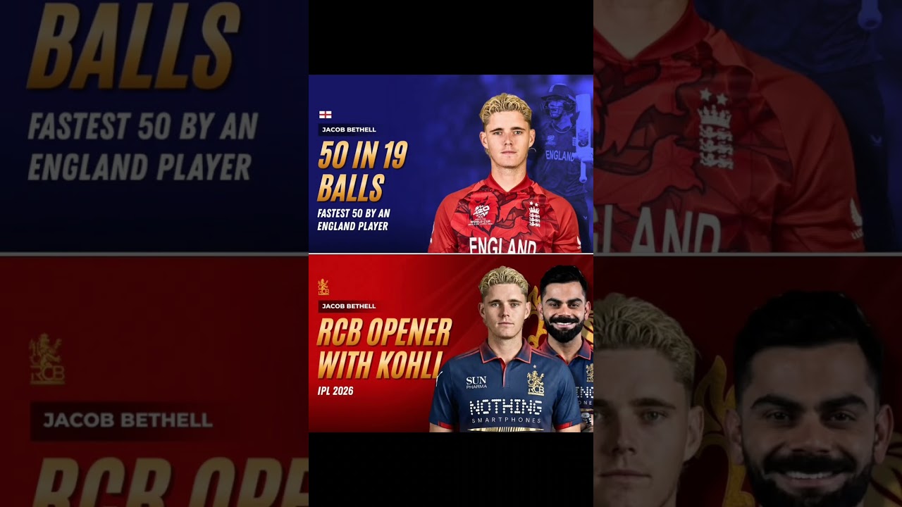 Jacob Bethell top class in the Semi Final#ipl #t20worldcup #rcb #jacobbethell #shots