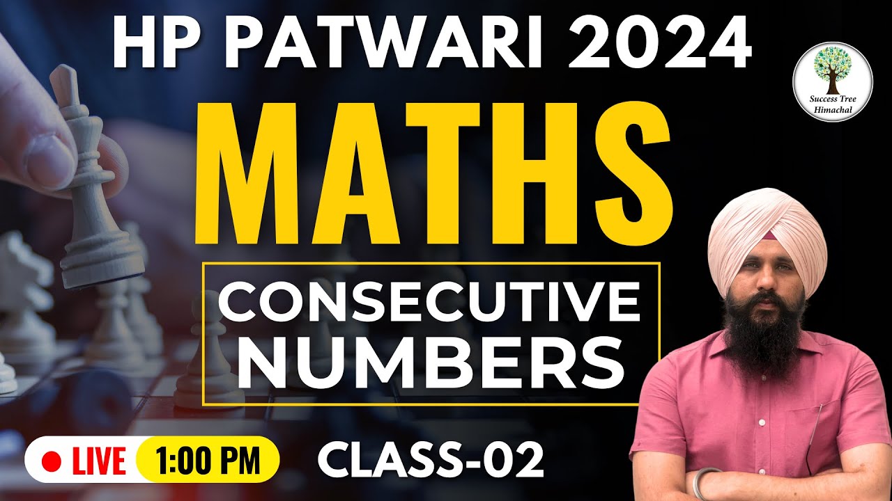 HP Patwari Maths | Consecutive Numbers | Class-02 | Antarpreet Sir | Success Tree Himachal