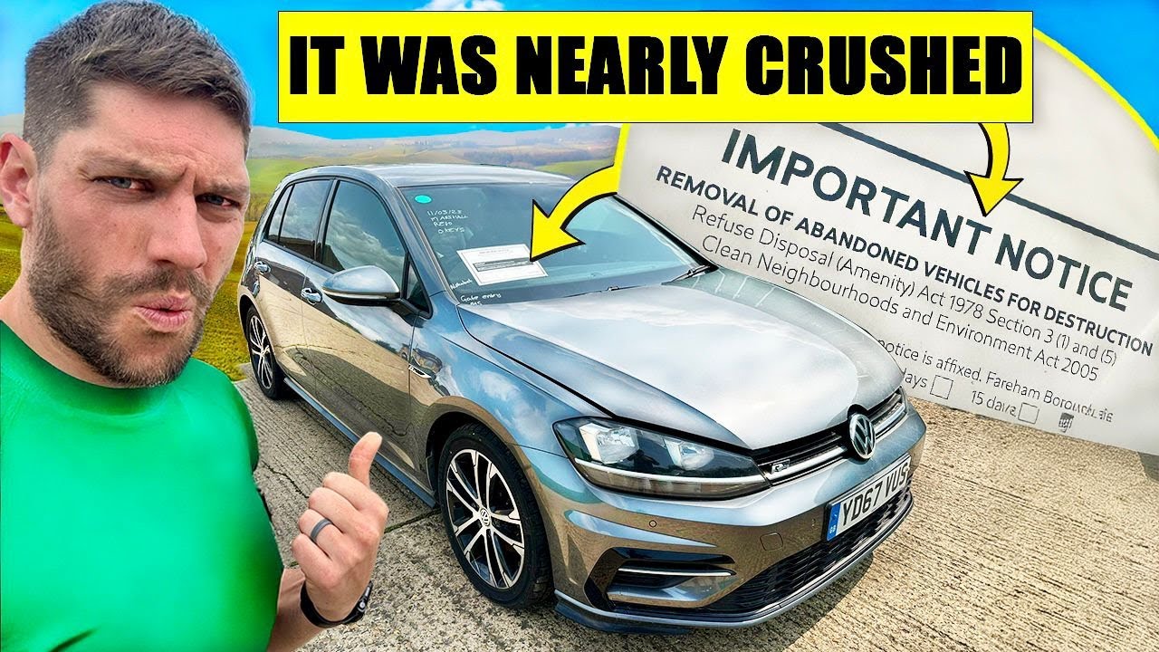 THIS ABANDONED VW GOLF WAS NEARLY CRUSHED!!... WHY??